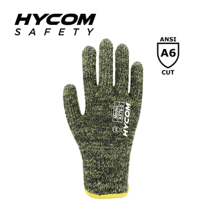 HYCOM 7G ANSI 6 Para-Aramid Schnittfester Handschuh, flammhemmender Aramidfaser-Arbeitshandschuh