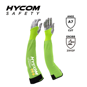 HYCOM 13G ANSI 7 Schnittfeste Armstulpen mit Daumenlöchern. Hochgeschnittener Armschutz