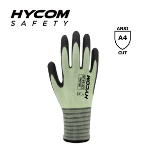 HYCOM 18G ANSI 4 Schnittfester Handschuh, beschichtet mit Schaumstoff-Nitril, superdünnere PSA-Handschuhe