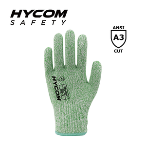 HYCOM 13G ANSI 3 Biologisch abbaubarer schnittfester Handschuh. Antimikrobieller Arbeitshandschuh der FDA