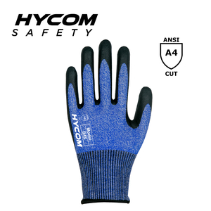 HYCOM Atemgeschnittener 15G ANSI 4 schnittfester Handschuh mit PU-Beschichtung, ultradünne Schutzhandschuhe