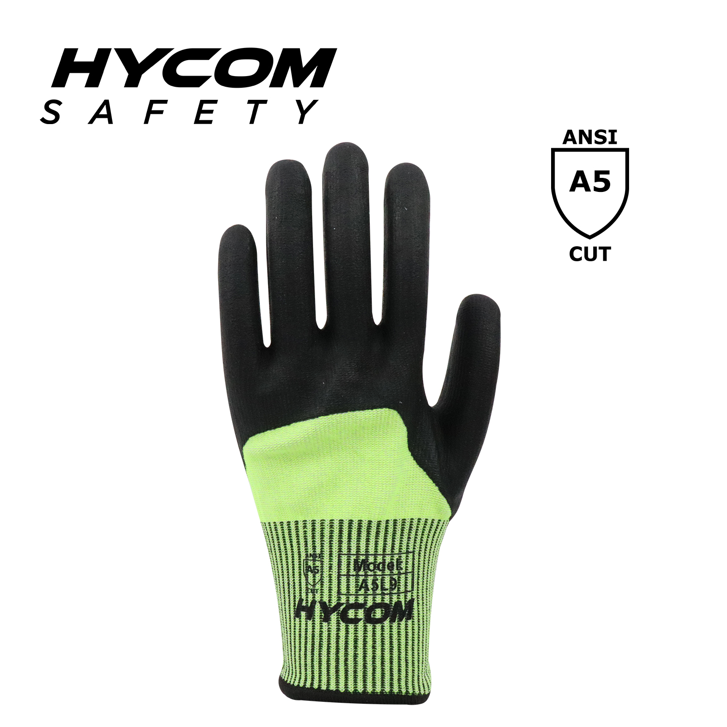 HYCOM 13GG ANSI 5 Schnittfester Handschuh mit 3/4 Nitrilbeschichtung. PSA-Arbeitshandschuhe