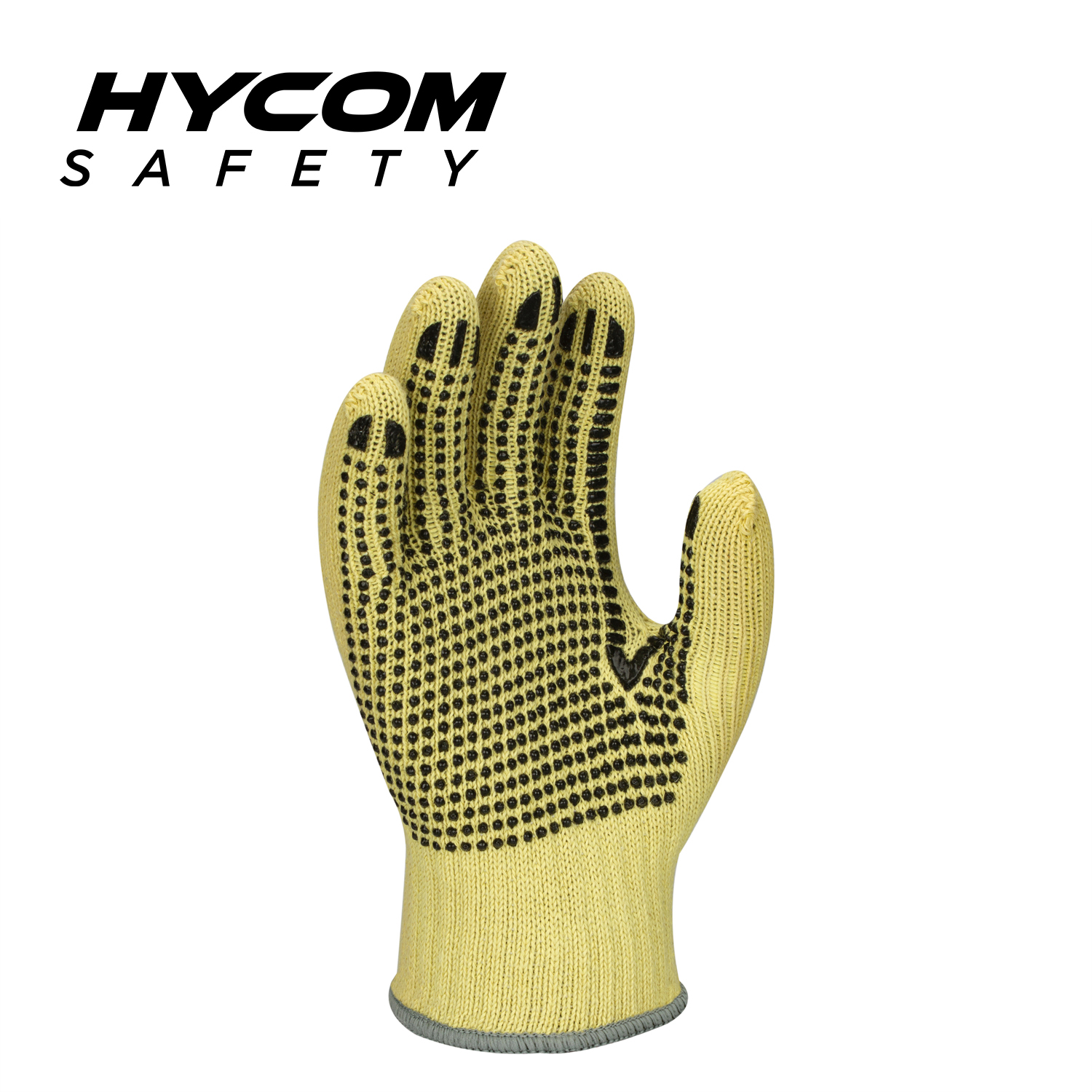 HYCOM Flammhemmender 10G-Aramid-Handschuh mit PVC-Punkt-Arbeitshandschuh mit ANSI 2-Schnittniveau auf der Handfläche