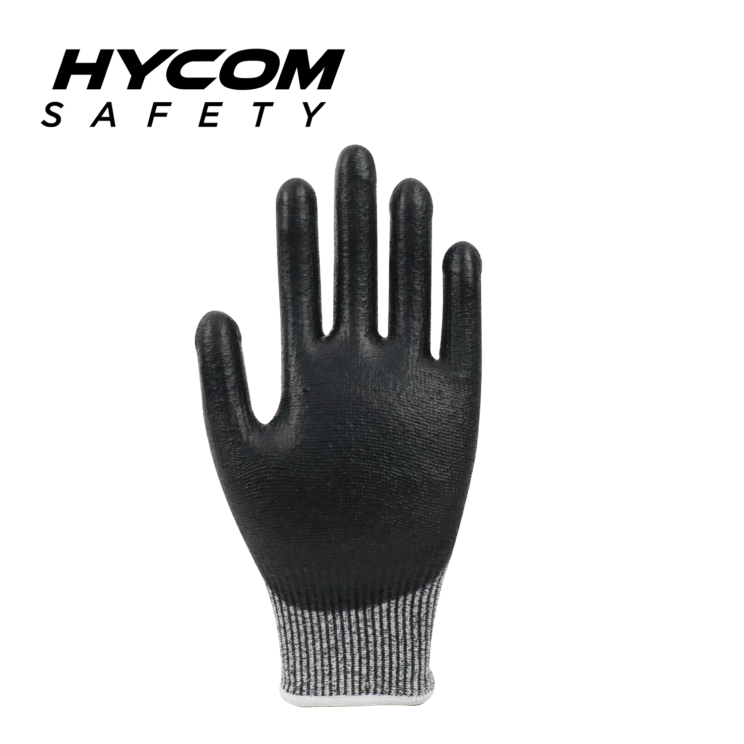 HYCOM Atemgeschnittener 13G ANSI 5 schnittfester Handschuh mit Polyurethan-Beschichtung an der Handfläche, atmungsaktive PSA-Arbeitshandschuhe mit angenehmem Handgefühl