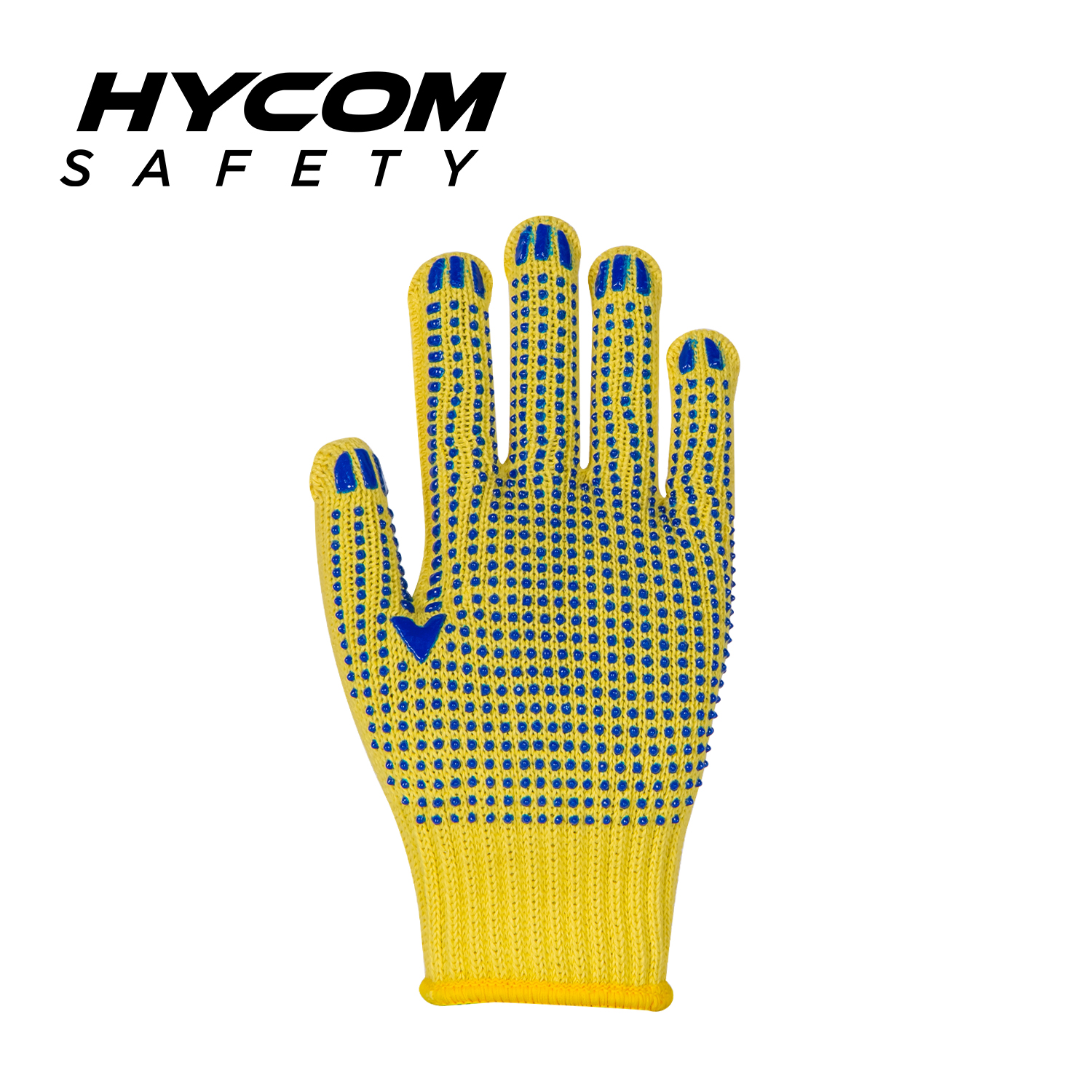 HYCOM 7G ANSI 2 Aramid Flammhemmender Handschuh mit PVC-Noppen auf der Handfläche PSA-Handschuhe