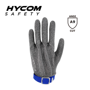 HYCOM ANSI 9 316L Edelstahl Schnittfester Ringwebhandschuh Lebensmitteltaugliche Handschuhe
