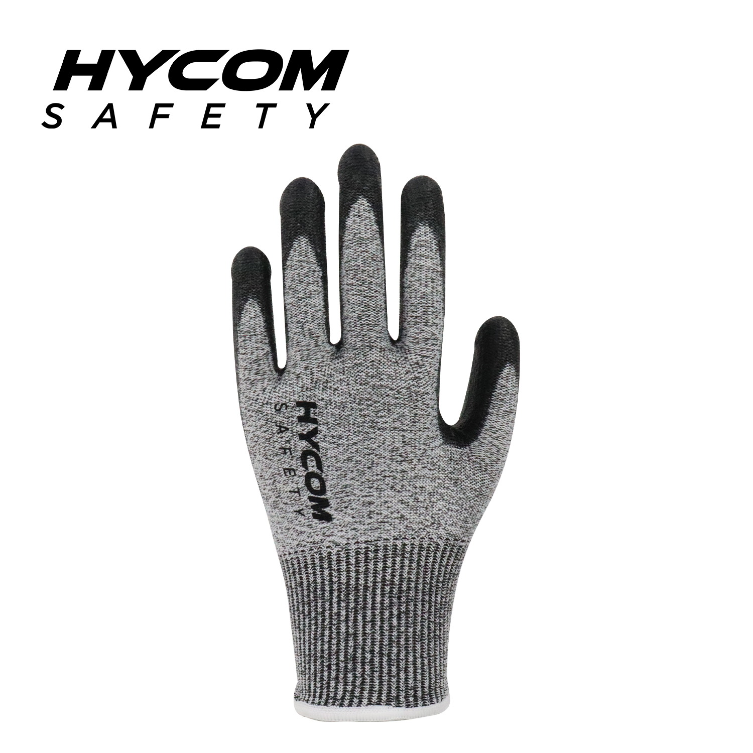 HYCOM Atemgeschnittener 13G ANSI 5 schnittfester Handschuh mit Polyurethan-Beschichtung an der Handfläche, atmungsaktive PSA-Arbeitshandschuhe mit angenehmem Handgefühl