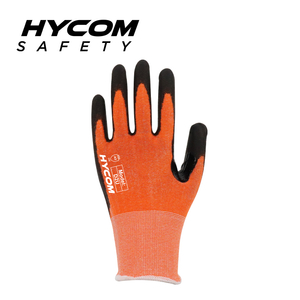 HYCOM 18G ANSI 2 PPE-Handschuh, kein Stahl, kein Glas, schnittfester Handschuh mit Handflächen-Polyurethan-Beschichtung, Verstärkung im Daumenbereich