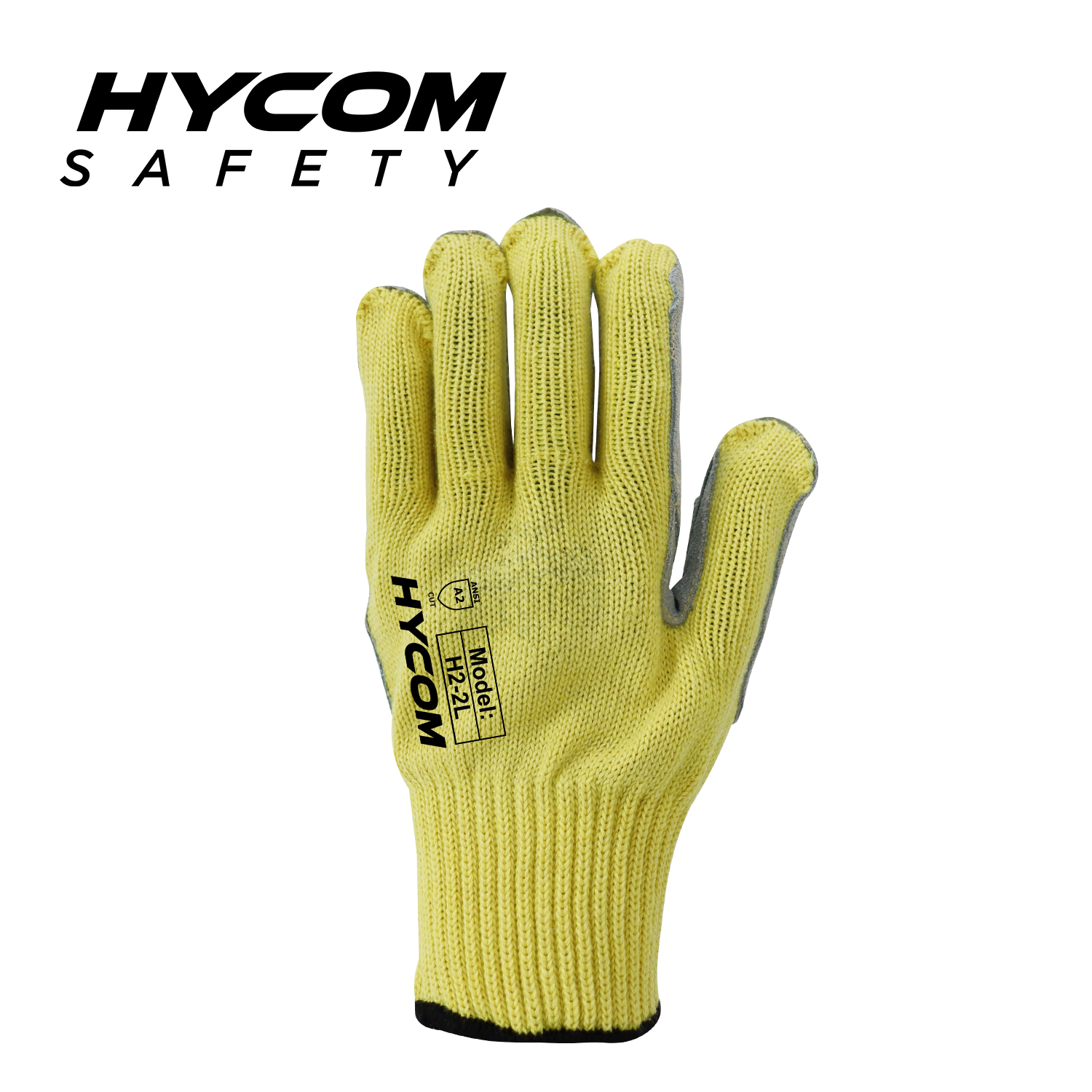HYCOM 7G ANSI 2 Schnittschutzklasse 3 Aramid-Schnittschutzhandschuhe mit Handfläche aus 100 % Rindsleder
