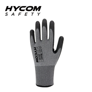 HYCOM 18G Schnittschutzhandschuh der Stufe 4, beschichtet mit PU, kein Stahl, kein Glas, verstärkte Arbeitshandschuhe im Daumenbereich